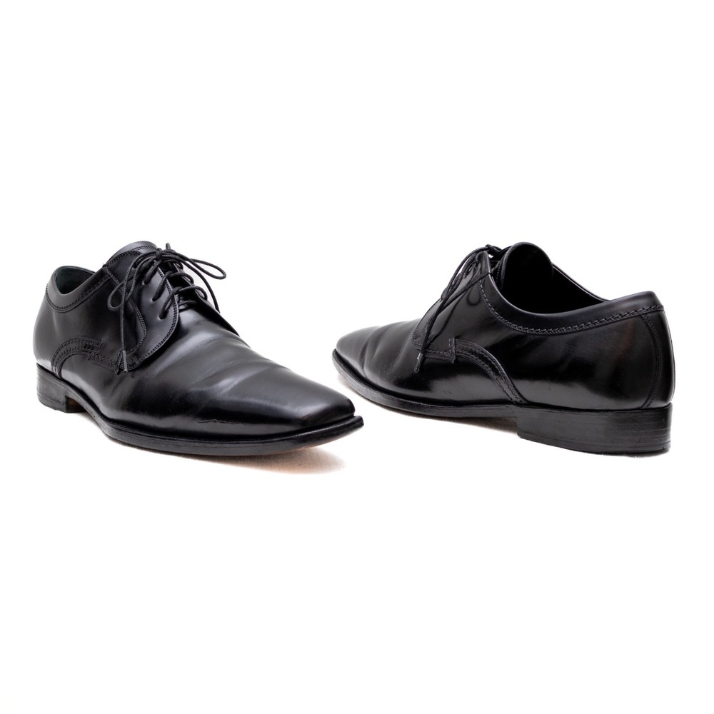 Dolce & Gabbana Men's Black Leather Oxford Dress Shoes – Size EU 42 / US 9